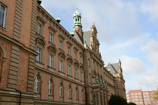 A view of a court building in Hamburg