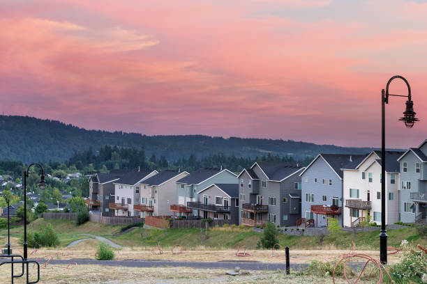 Luxury homes subdivision development in city of Happy Valley Oregon United States America