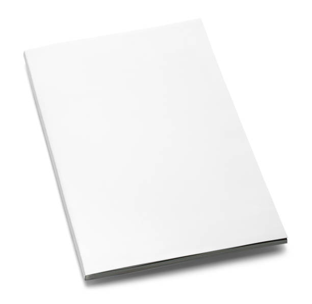 Closed White Magazine White Magazine with Copy Space Isolated on White Background. paperback photos stock pictures, royalty-free photos & images
