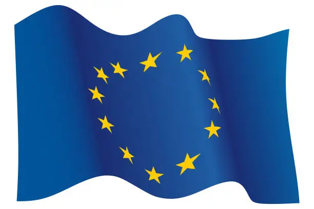 Vector illustration of European Union flag