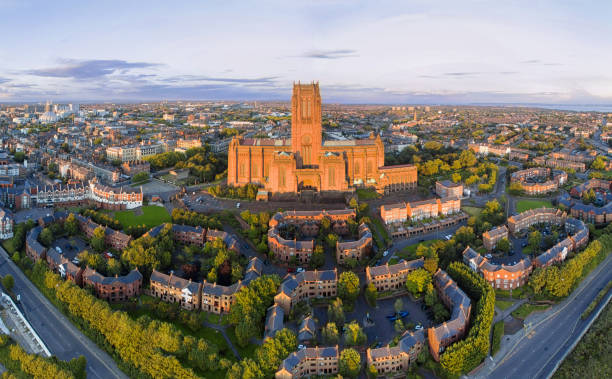 istock Liverpool Cathedral - aerial shot 869898944