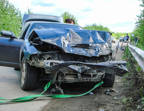 RUSSIA, KRASNODAR. May 16, 2014. Accident with participation of the car.