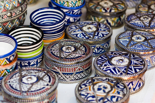 istock Moroccan homemade souvenirs on open market 869902172