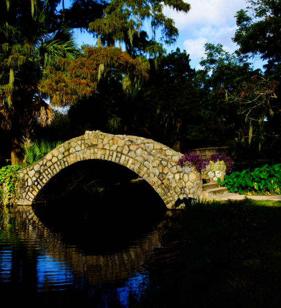 istock Arched bridge in City Park 869904540