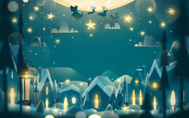 漫画のスタイルで冬の休日のグリーティング カード。 - christmas candle wreath backgrounds点のイラスト素材／クリップアート素材／マンガ素材／アイコン素材