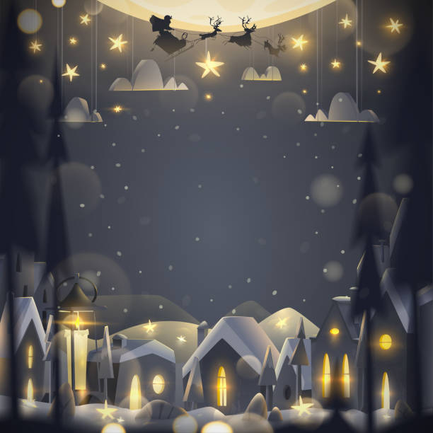 istock Merry Christmas greeting card in cartoon style. 869908406