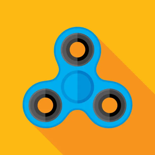 Vector illustration of Toy Spinner Icon Flat
