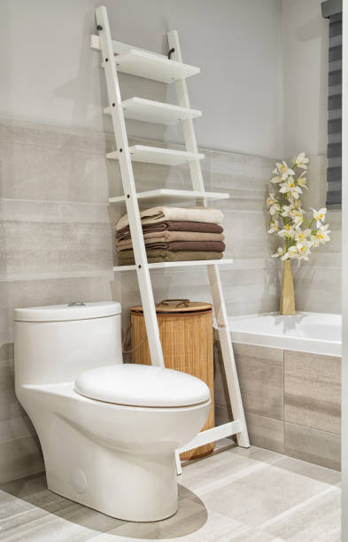 istock Modern bathroom in luxury house 869923088