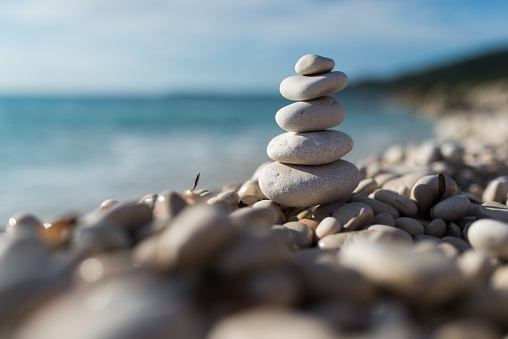 Beautiful tower made from stones