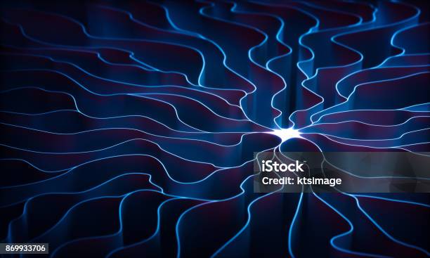 Artificial Neuron Concept Stock Photo - Download Image Now - Synapse, Nerve Cell, Intelligence