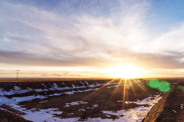 istock empty depression near country road with sunbeam 869940078