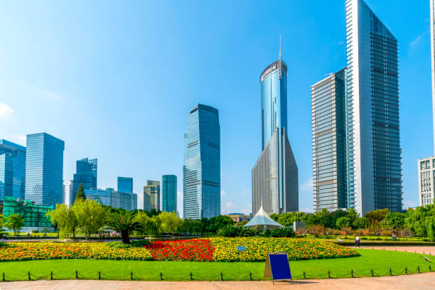 istock Shanghai Lujiazui financial district skyscrapers 869944272