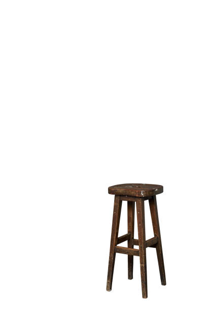 istock Old wooden chair isolated on white background 869946984