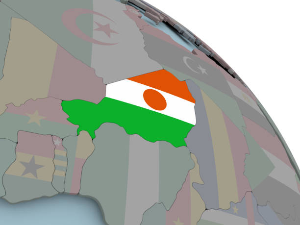 istock Map of Niger with flag 869947396