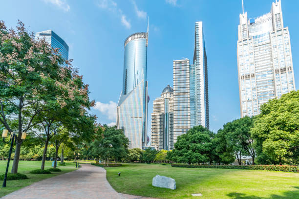 istock Shanghai Lujiazui financial district skyscrapers 869950752