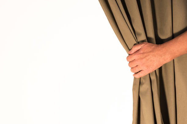 istock Behind the Curtain - Room for Copy 869957688
