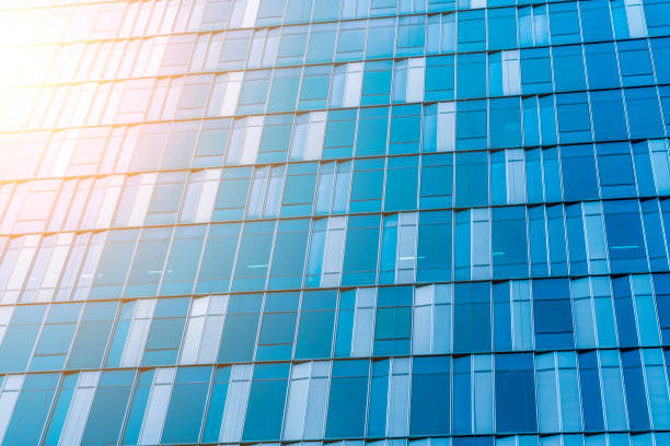 istock Low angle view of skyscrapers architectural glass 869964344
