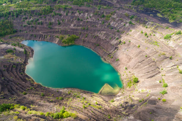 istock aerial view of deep mine lake 869984728