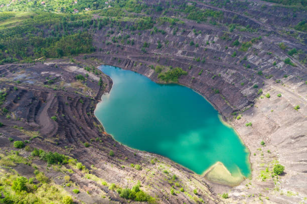 istock aerial view of deep mine lake 869985150