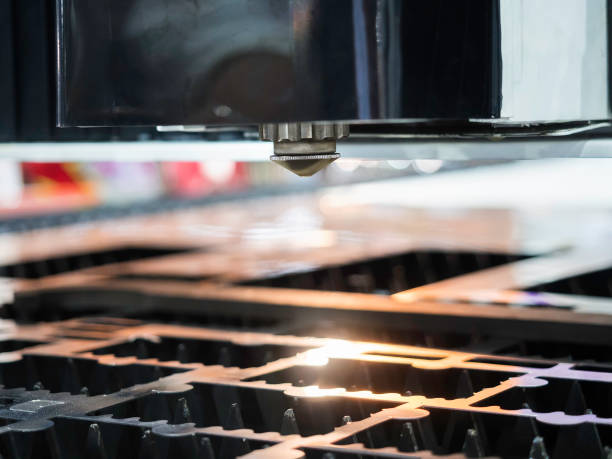 istock CNC laser cutting metal sheet 869985166