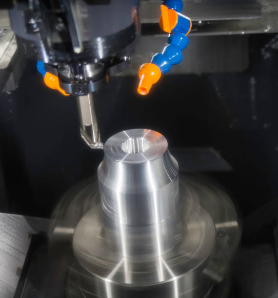 istock CNC machining center cutting mold 869985180