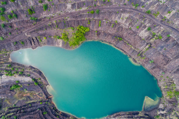 istock aerial view of deep mine lake 869988394