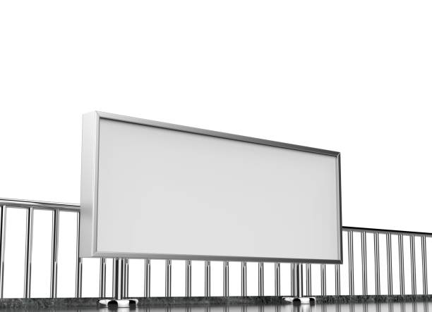 istock Blank white Horizontal big Banner Billboard in subway station. 3d render. 869991098