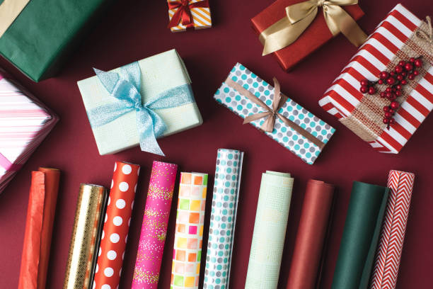 istock christmas presents and wrapping papers 869991932