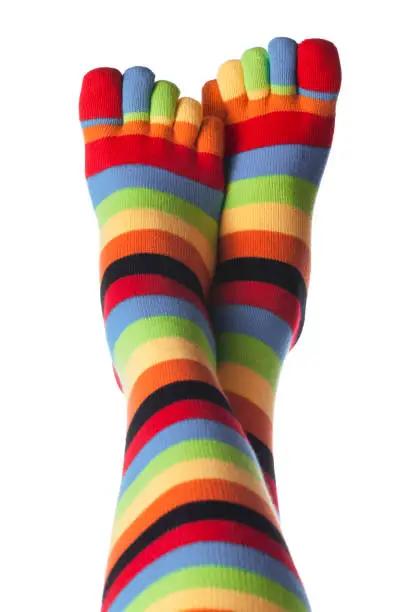 Photo of Colored socks with fingers