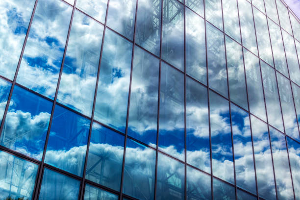 istock Glass facade of the modern office building 869999486