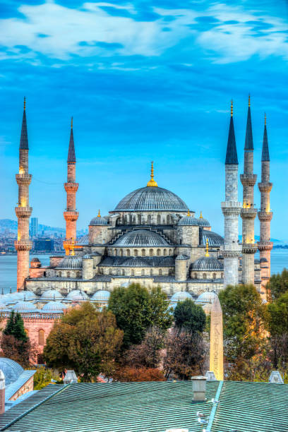 голубая мечеть, стамбул, турция. - sultan ahmed mosque стоковые фото и изображения