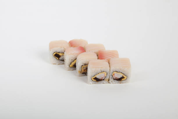 istock Sushi rolls Japanese food restaurant fish rice 870003682