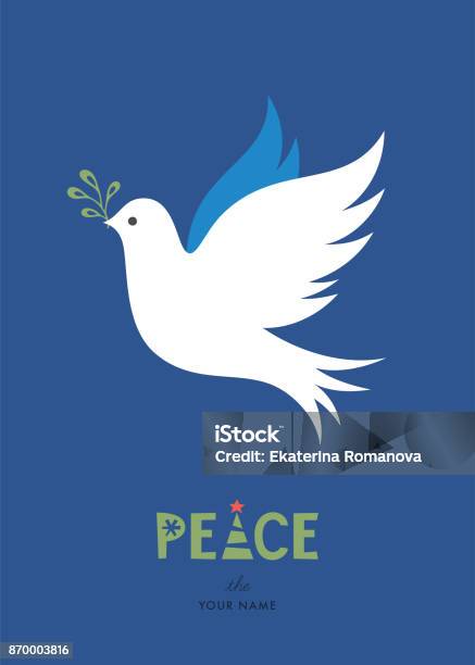 Christmas Dove04 Stock Illustration - Download Image Now - Dove - Bird, Christmas, Symbols Of Peace