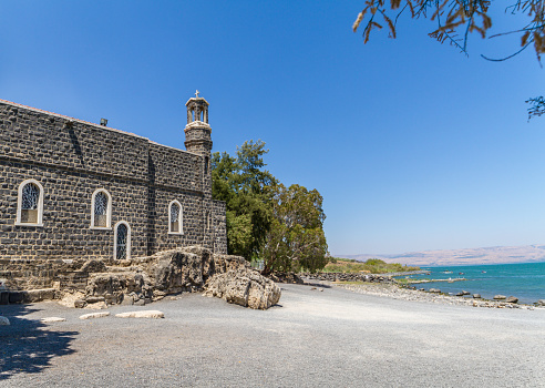 The Church of the Primacy of Saint Peter, Franciscan church on the shore of the Sea of Galilee in Tabgha, Israel