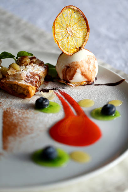 istock Photo of a bright dessert pie with apples 870023776