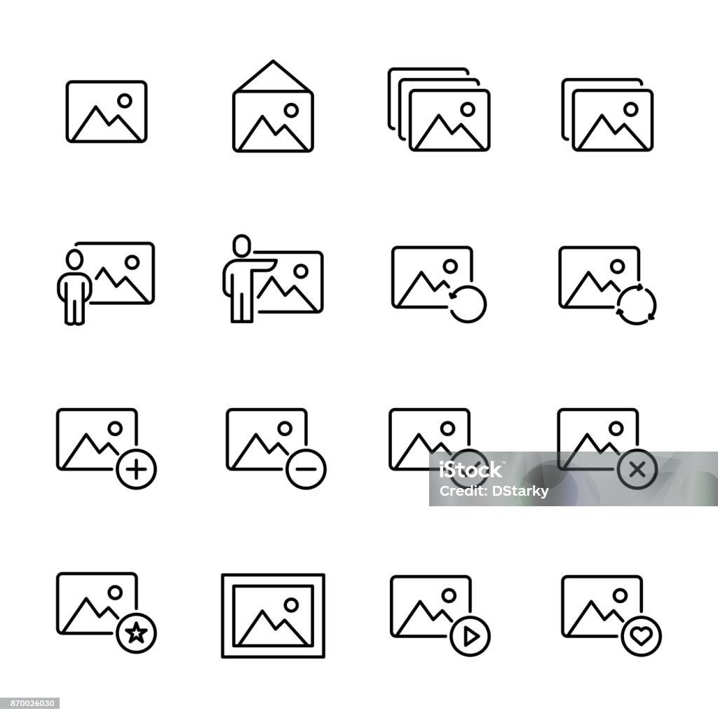 Simple colección de imágenes relacionadas con los iconos de la línea. - arte vectorial de Ícono libre de derechos