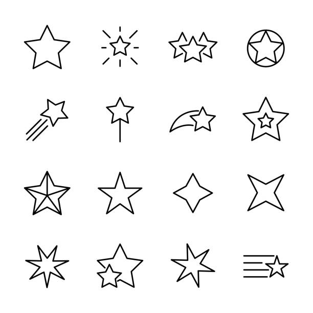 Premium set of star line icons. Premium set of star line icons. Simple pictograms pack. Stroke vector illustration on a white background. Modern outline style icons collection. celebrities stock illustrations