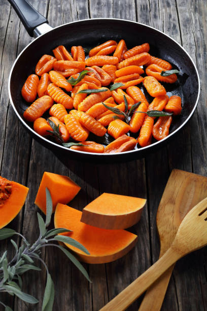 istock tasty pumpkin gnocchi in a skillet. 870027588