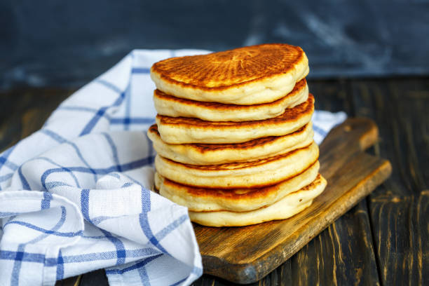istock Tasty Pancake and kitchen towel. 870029928