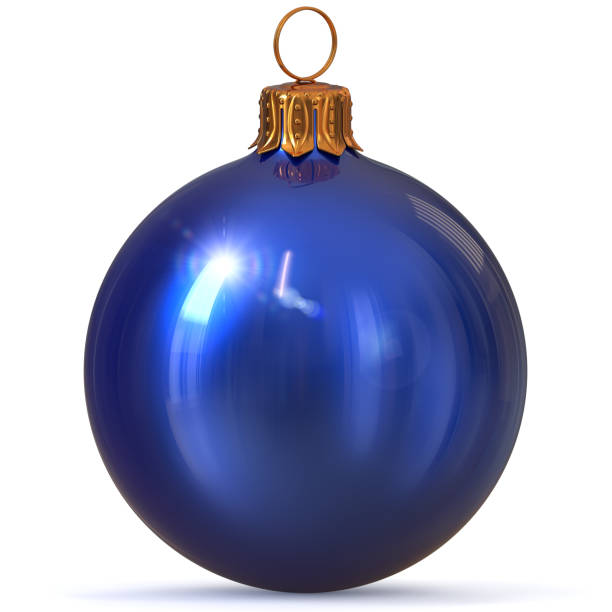 istock Christmas ball blue decoration sparkling 870029938