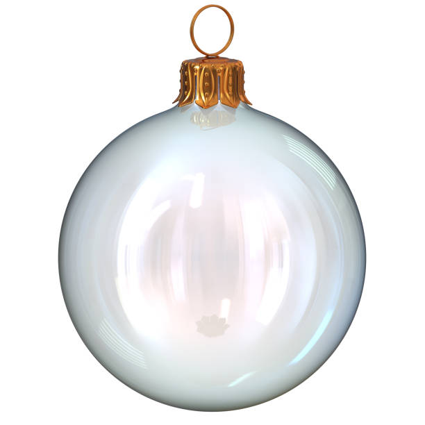 istock Christmas ball glass white clean translucent closeup 870030156