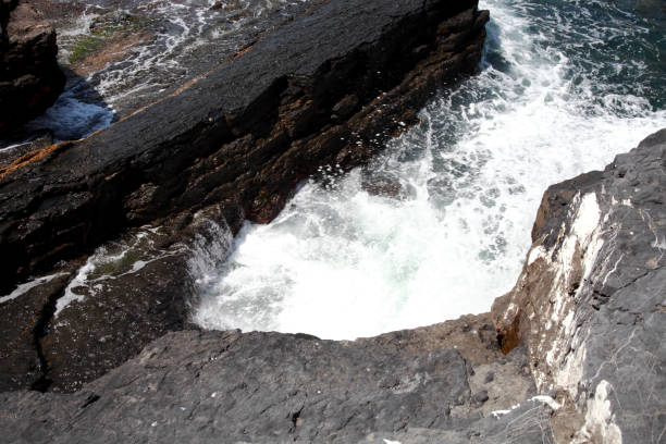 istock waves that swell on the rocky d 870044486