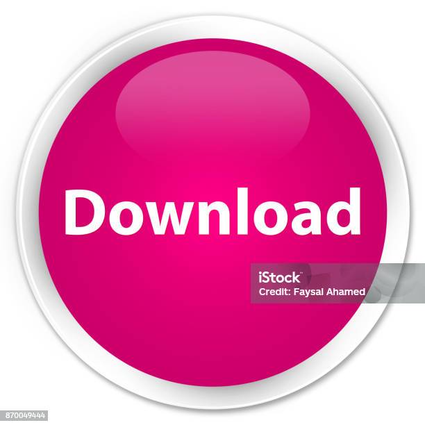 Download Premium Pink Round Button Stock Illustration - Download Image Now - Button - Sewing Item, Circle, Downloading