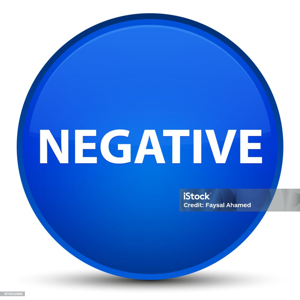 Negative Special Blue Round Button Stock Illustration - Download Image ...