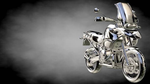 istock 3d rendering of a metalic reflective motor on a dark background 870053816
