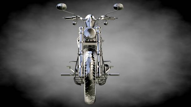 istock 3d rendering of a metalic reflective motor on a dark background 870056600