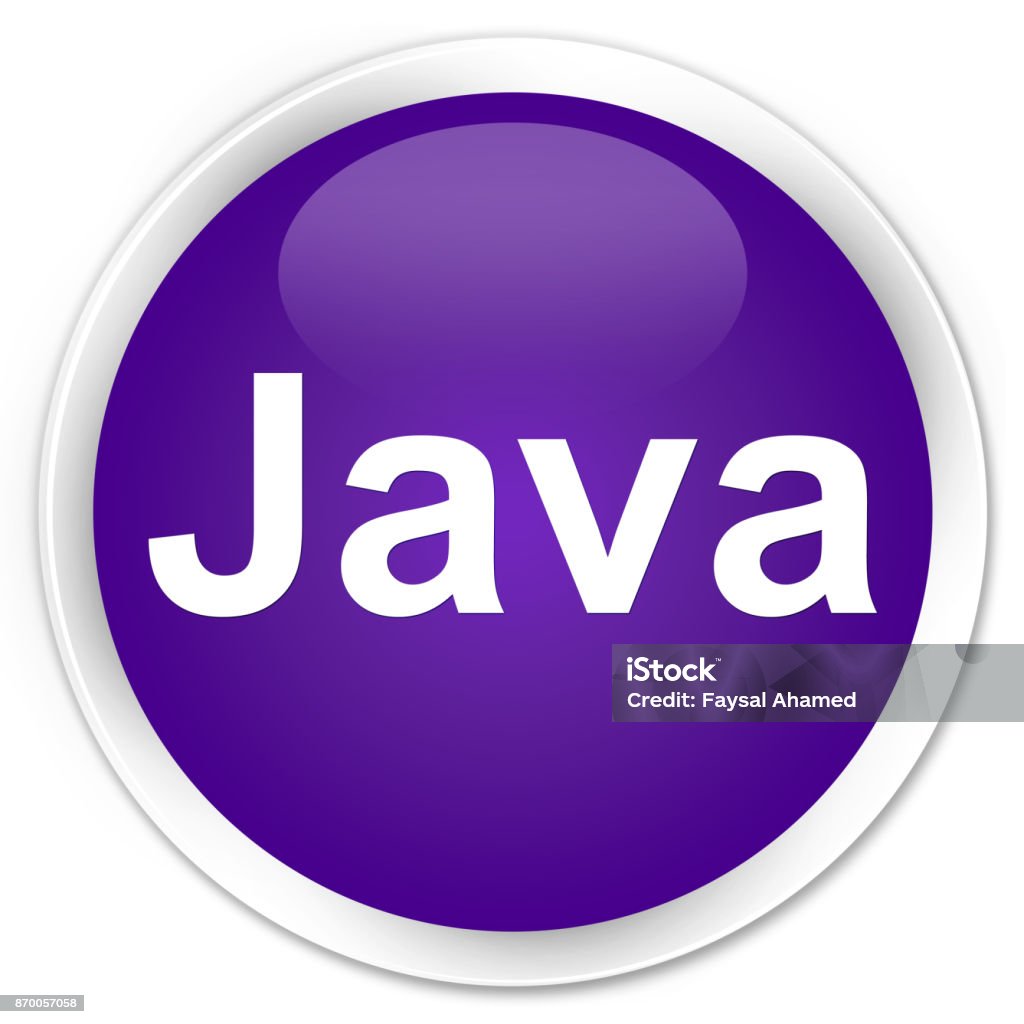 Java Premium Purple Round Button Stock Illustration - Download Image ...