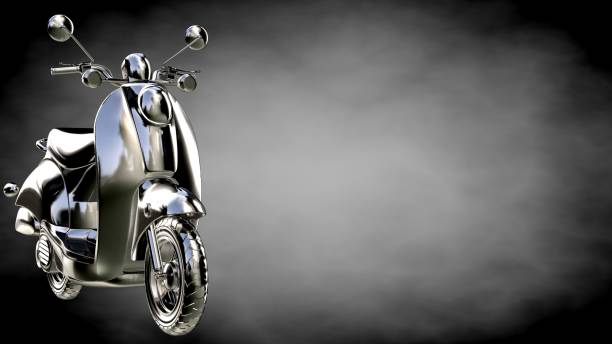 istock 3d rendering of a metalic reflective motor on a dark background 870057064