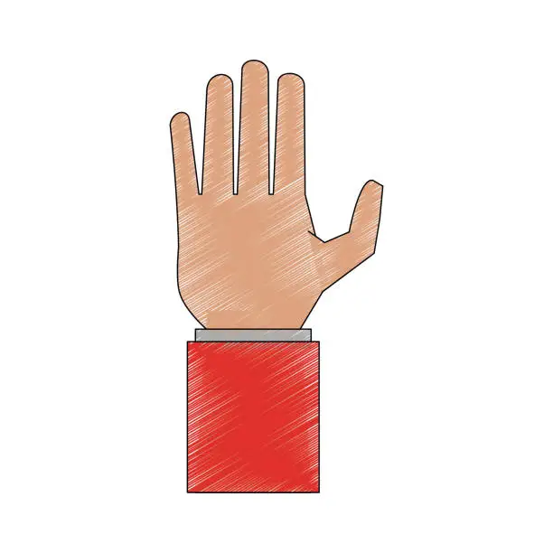 Vector illustration of hand icon image