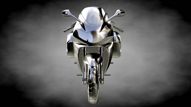 istock 3d rendering of a metalic reflective motor on a dark background 870060844